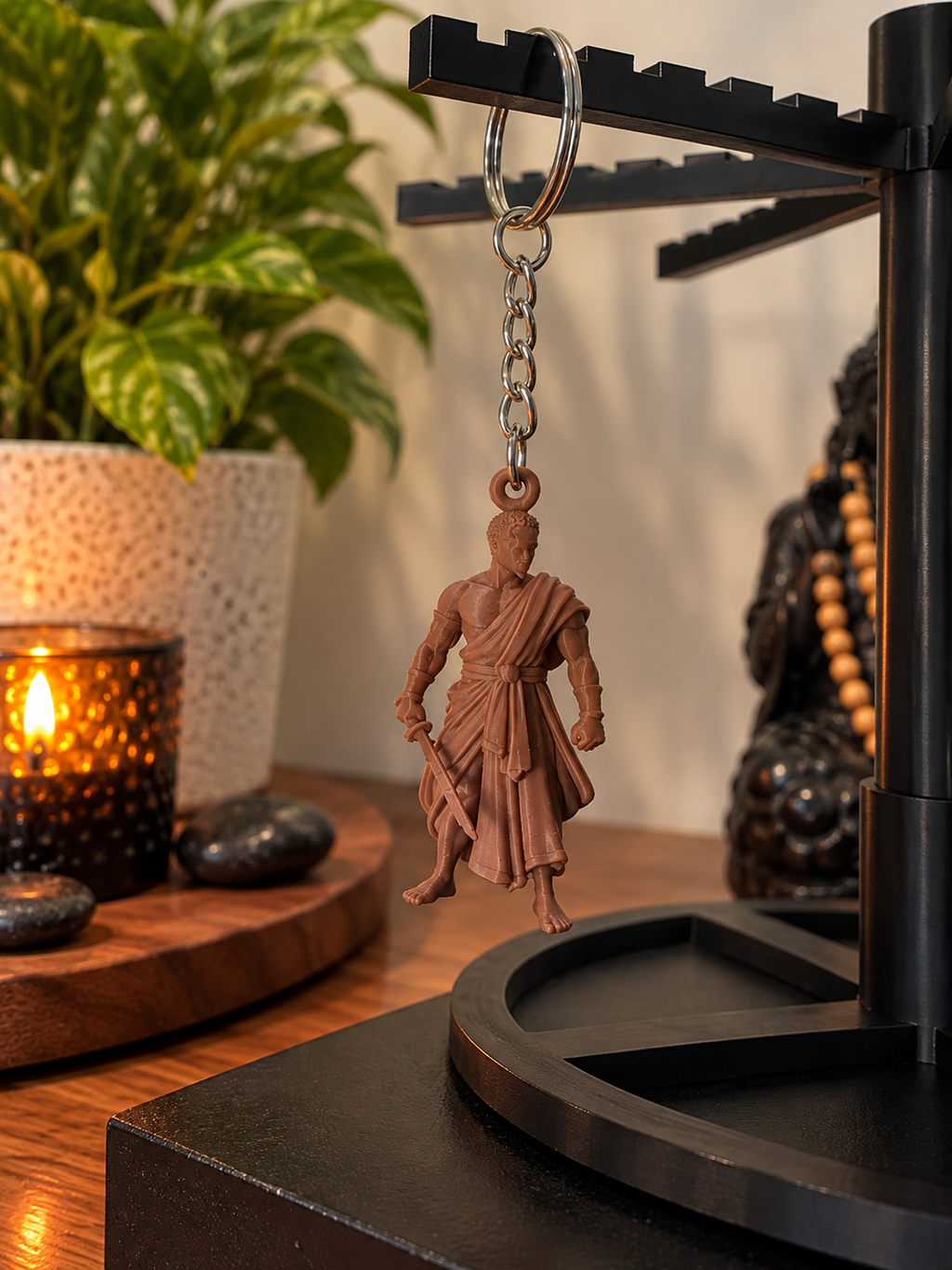 Ogum Mini Statue Keychain