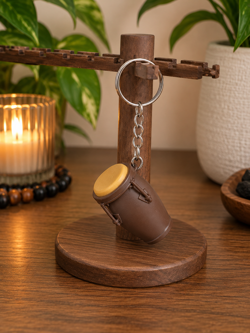 Atabaque Drum Keychain – Afro-Brazilian Spiritual Keychain