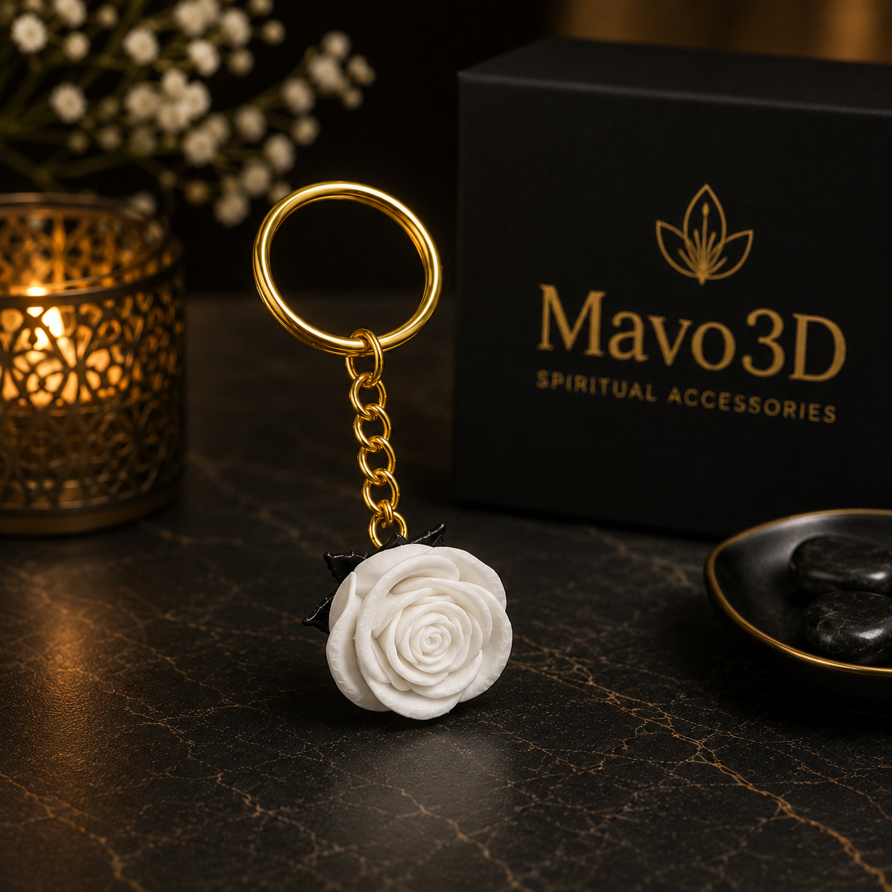 Rose-Shaped Keychain for Pomba Gira