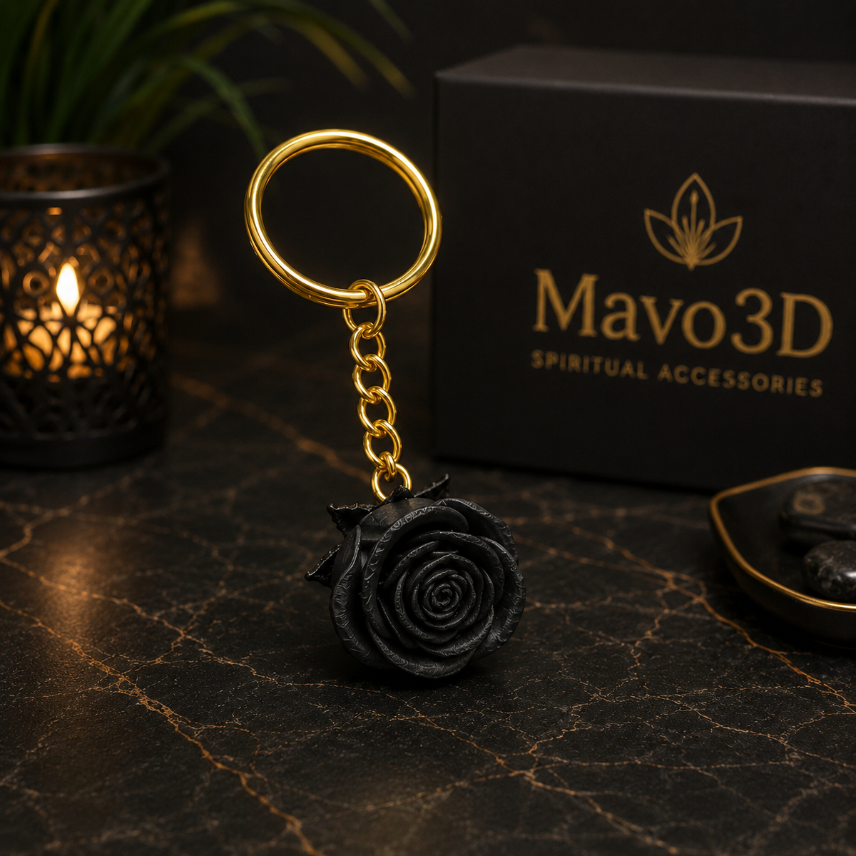 Rose-Shaped Keychain for Pomba Gira