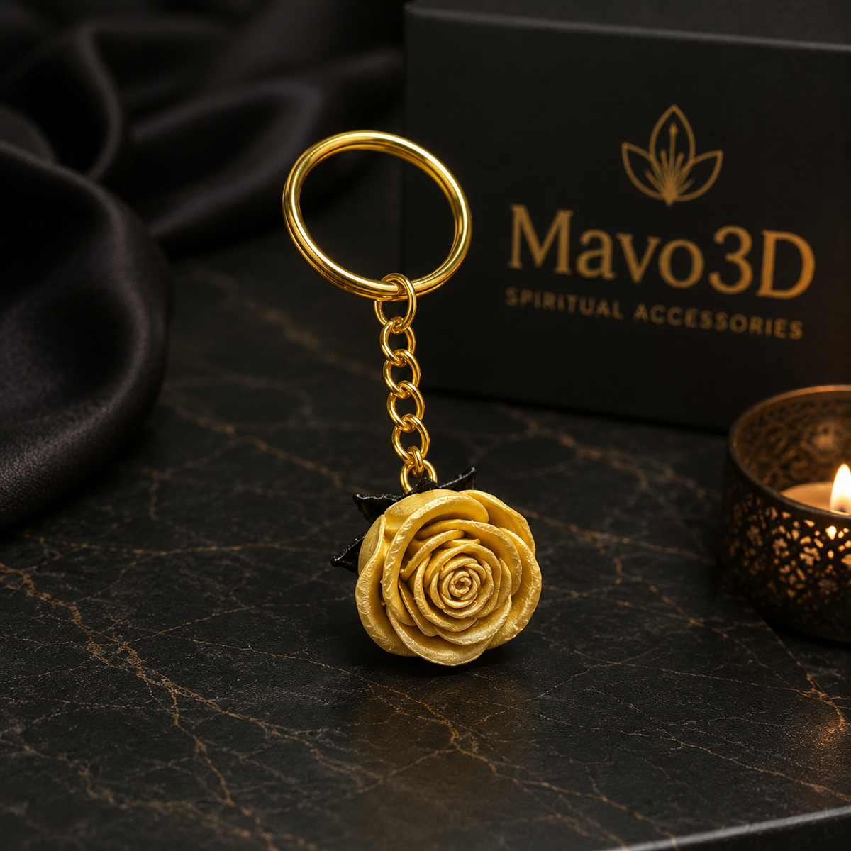 Rose-Shaped Keychain for Pomba Gira