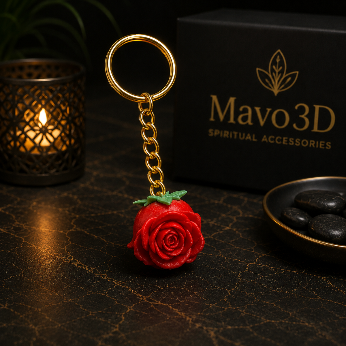 Rose-Shaped Keychain for Pomba Gira