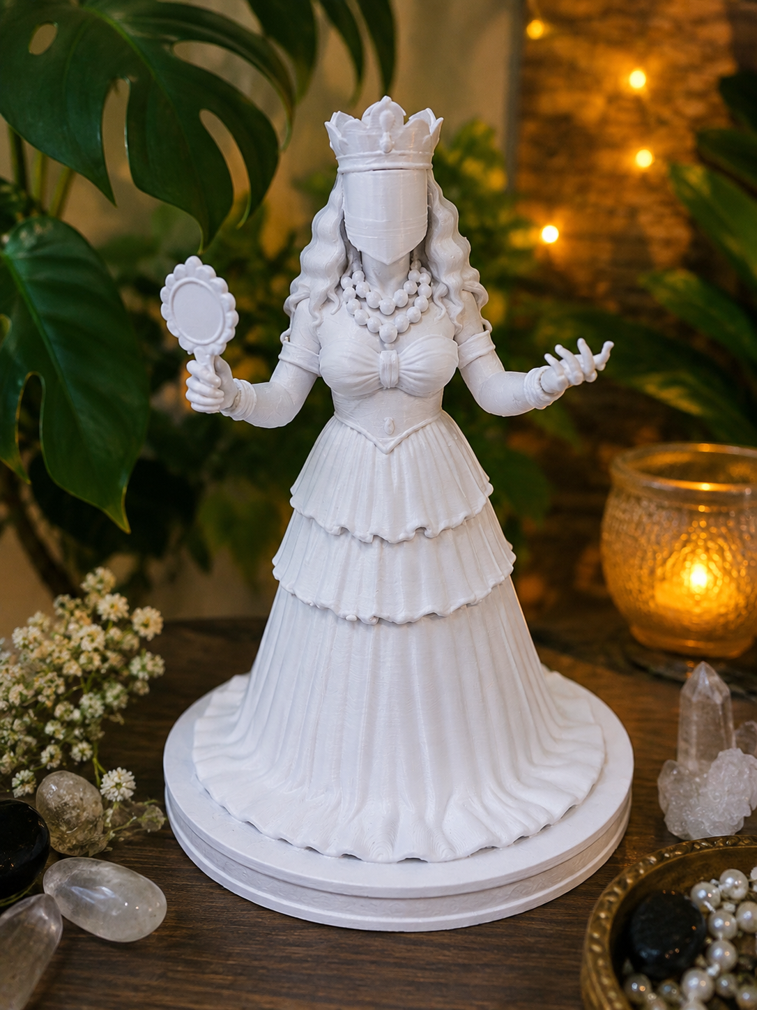 Oxum Statue – White Orixá Spiritual Decor