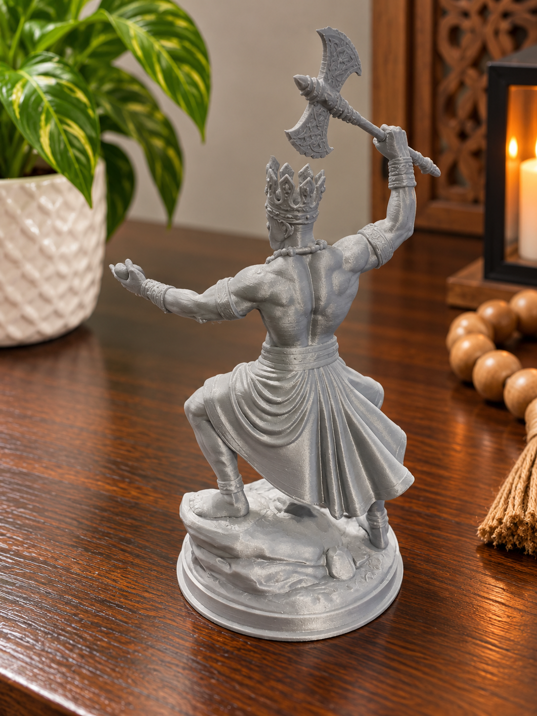 Xangô with Double Axe – Orixá Spiritual Statue